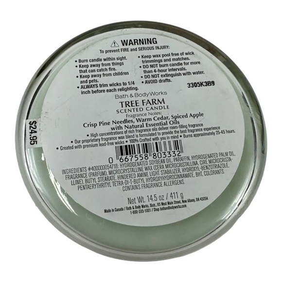 Bath and Body Works Tree Farm Three Wick Candle - Picture 3 of 4